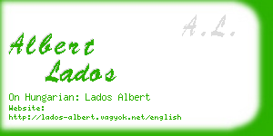 albert lados business card